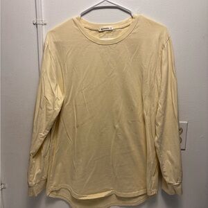 * Kliegou curved hem cream long sleeve tee size men’s medium